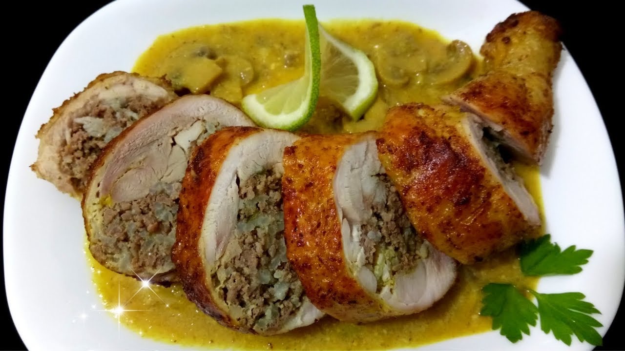ورك فخده دجاج محشي بالأرز